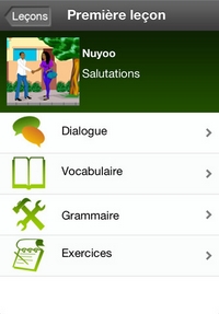application sur I-Phone 'le wolof facile' pour apprendre et parler le wolof